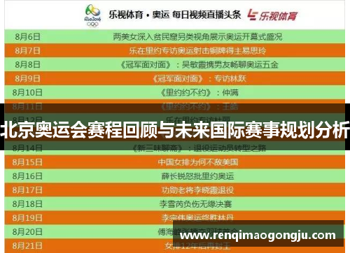 北京奥运会赛程回顾与未来国际赛事规划分析
